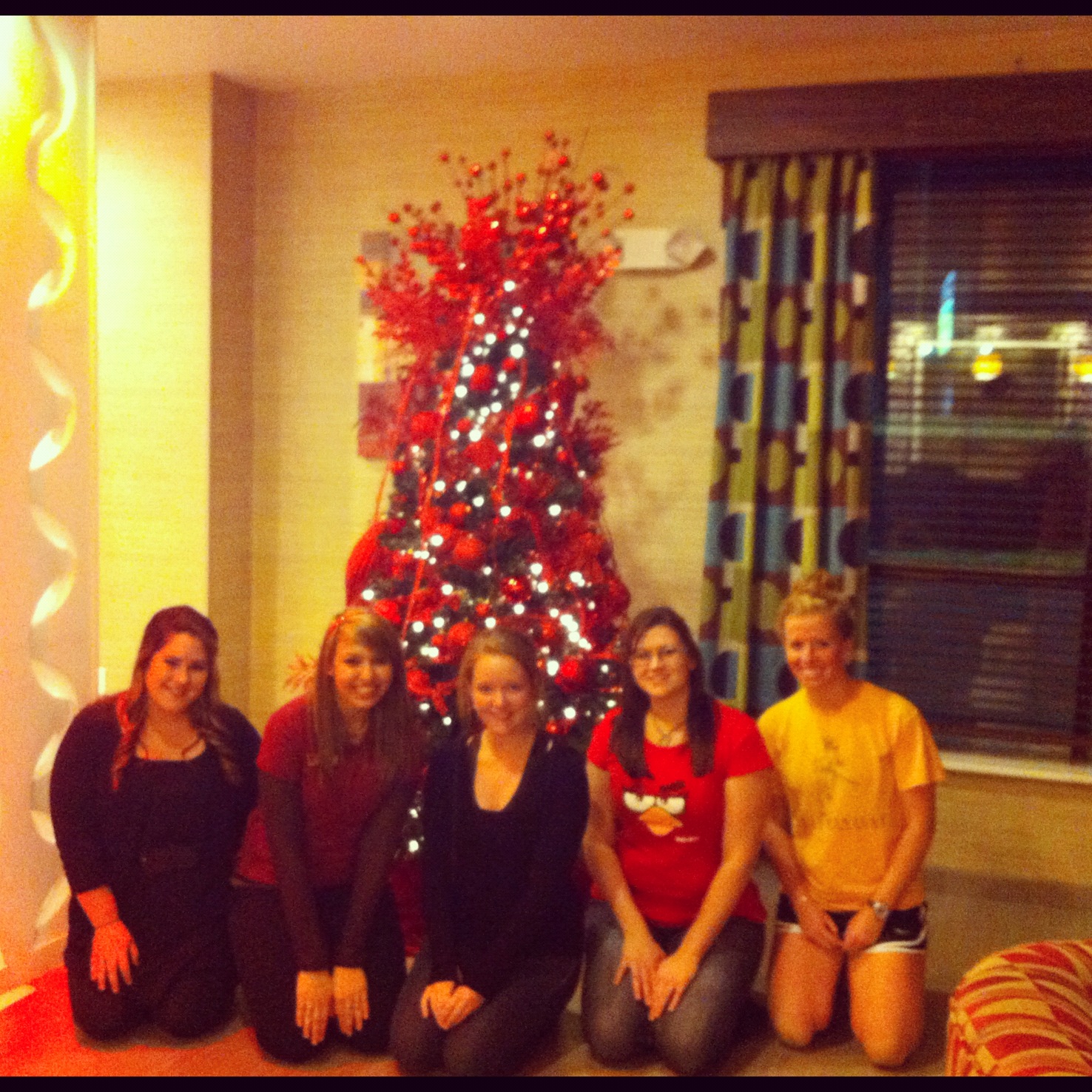 Some of our wonderful staff helping decorate the tree