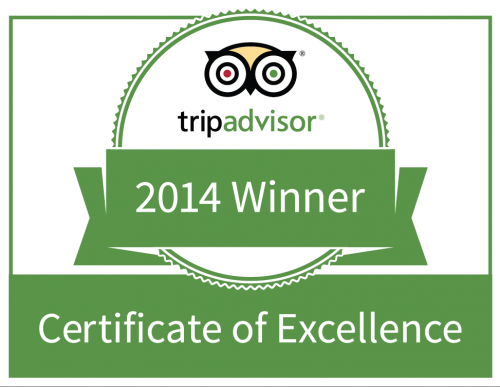 Comfort Suites and Best Western 2014 Winners Trip Advisor Certificate of Excellence